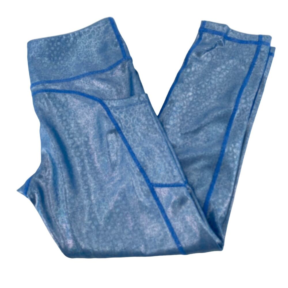 Zyia active blue Mermaid Pocket light n Tight leggings girls size 12-14